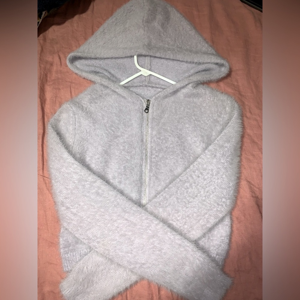 furry zip up jacket